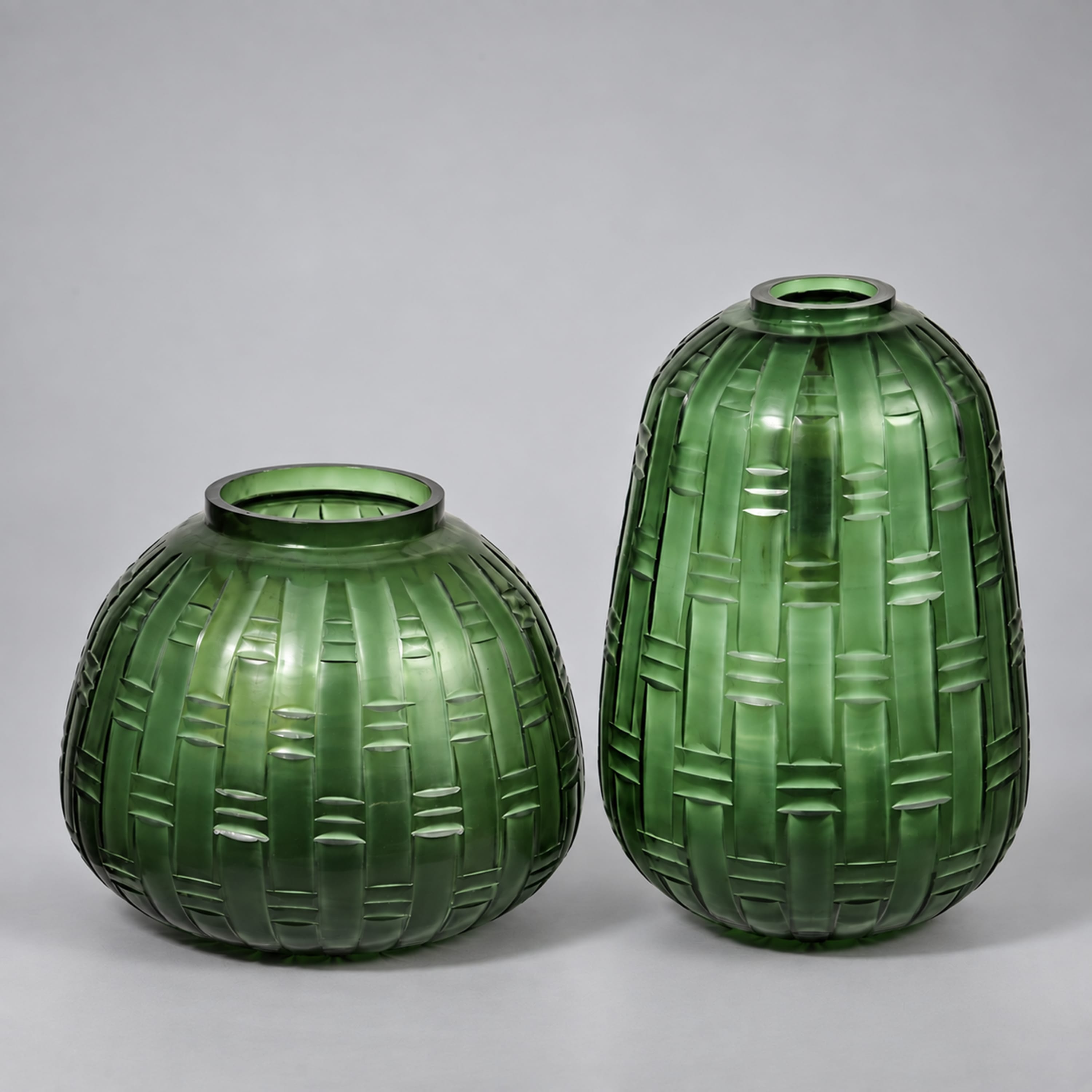 Green Woven Pattern Vase