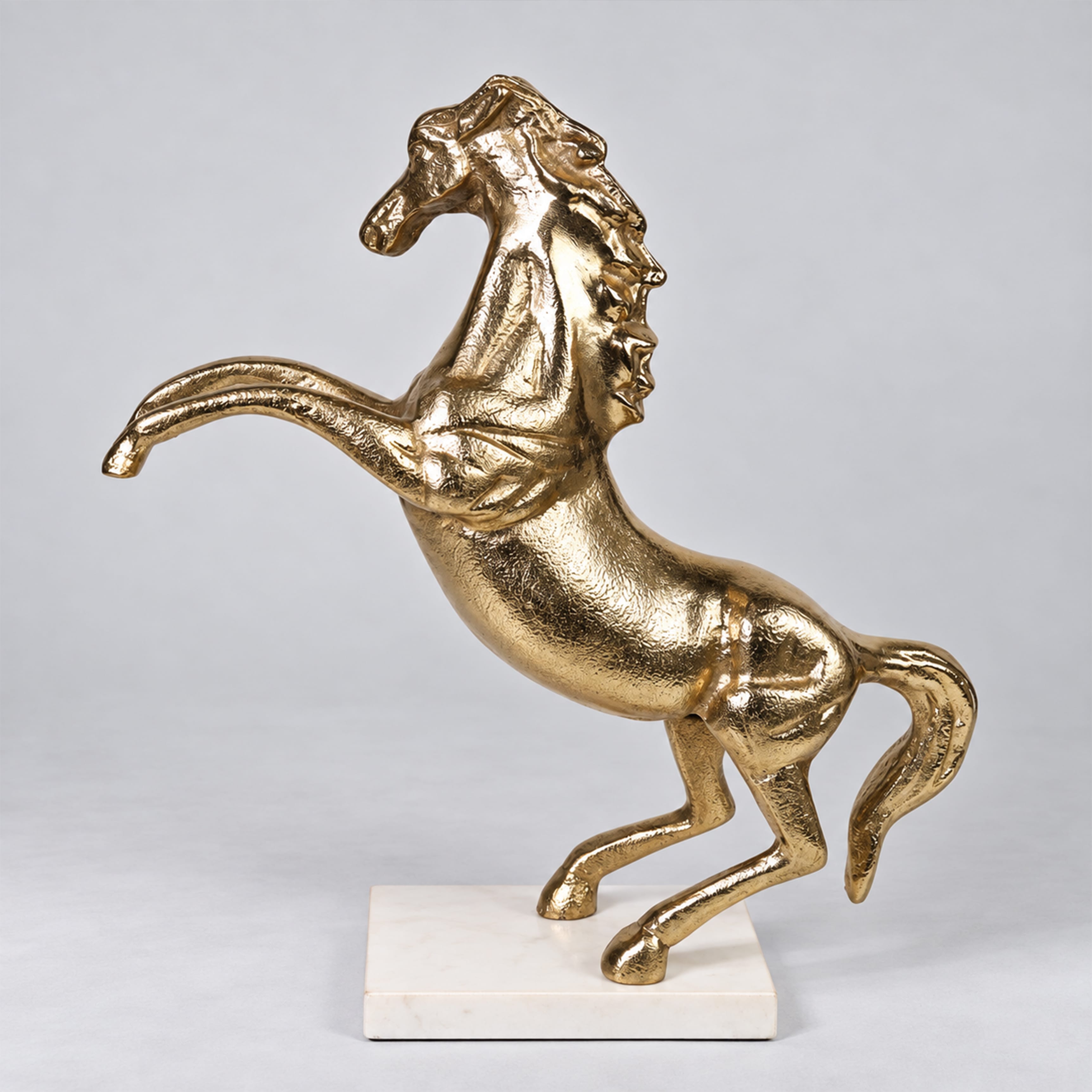 Rearing Gold Horse