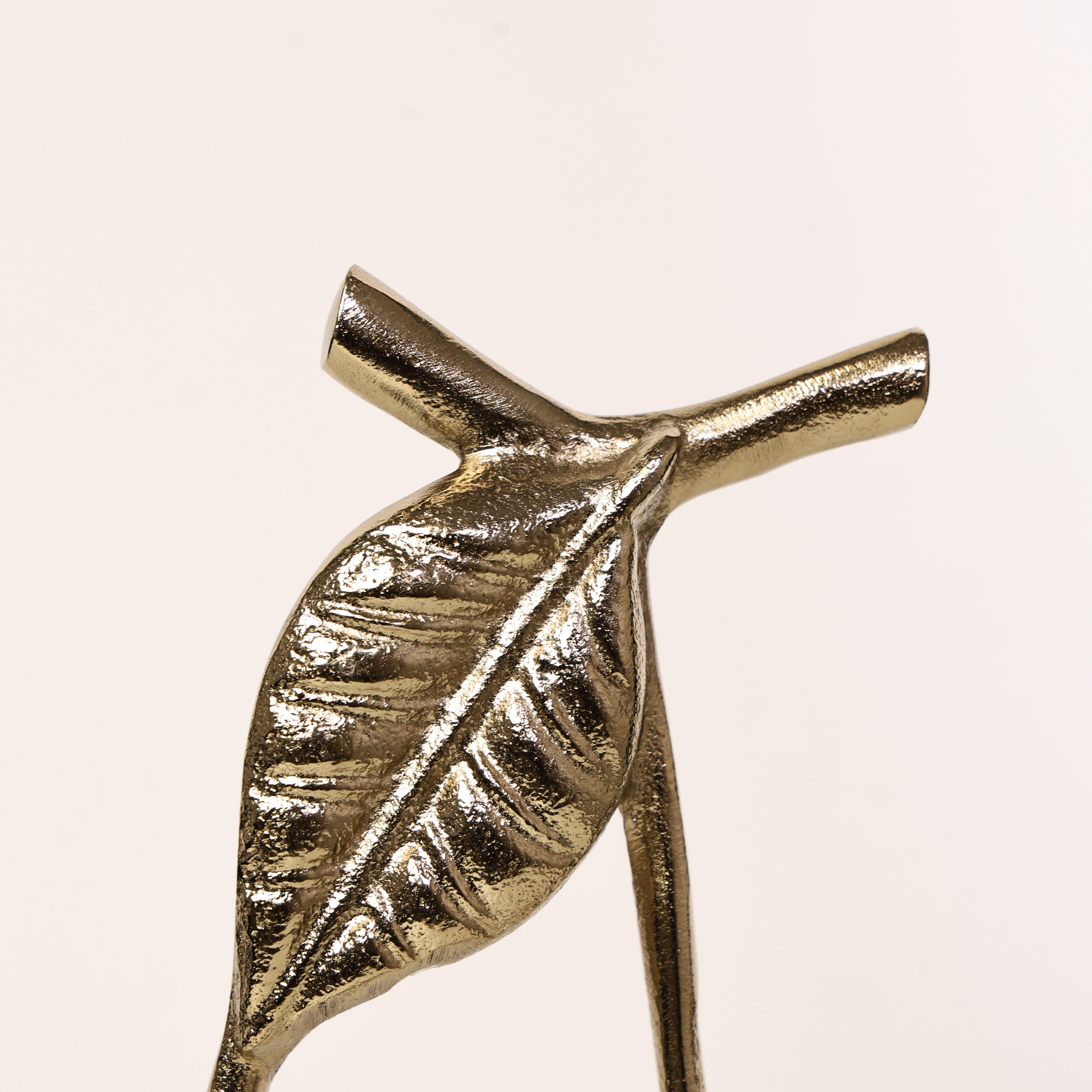 Gold Leaf Bookends with Marble Base