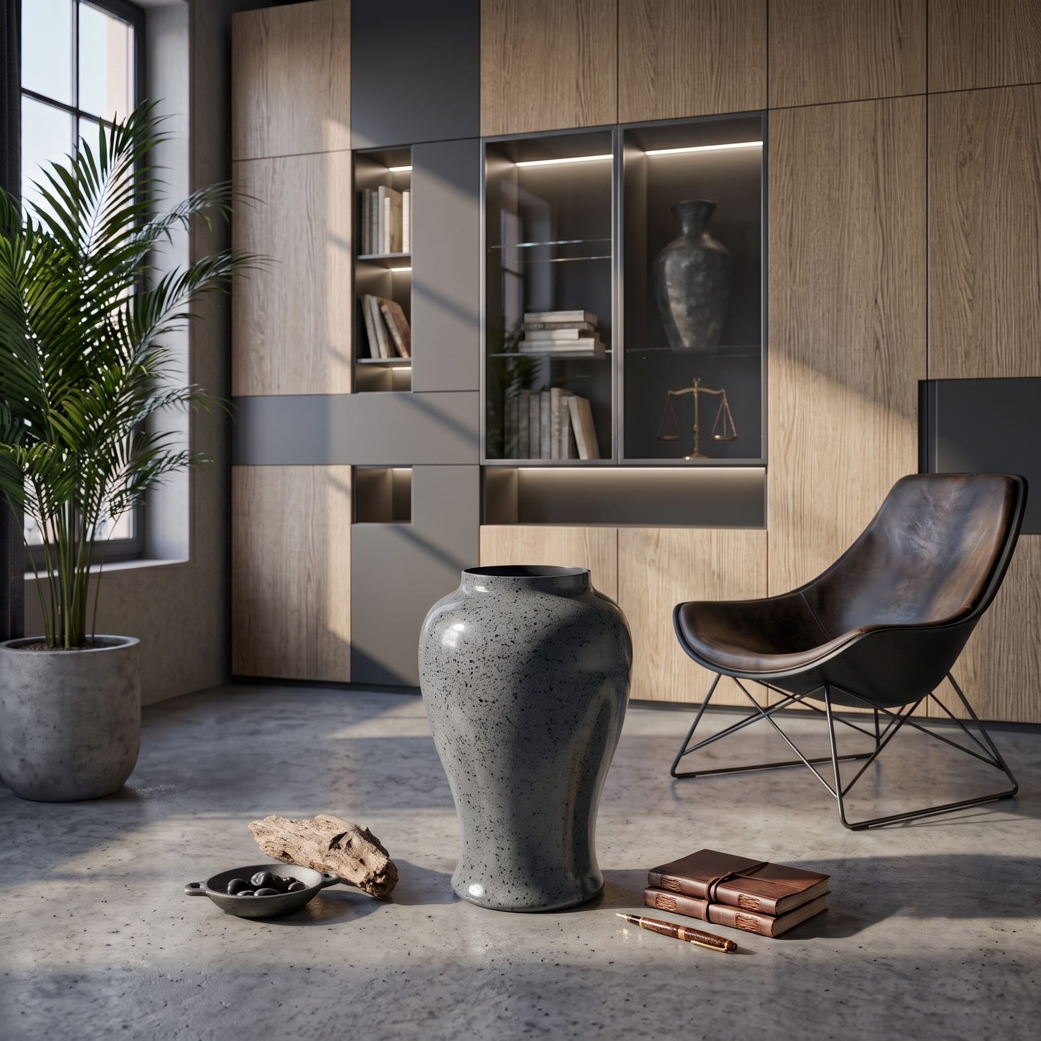 Midnight Black Duo Vase
